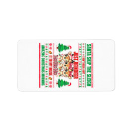 Jul-God jul för gift-renar Adressetikett