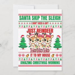 Jul-God jul för gift-renar Inbjudningar