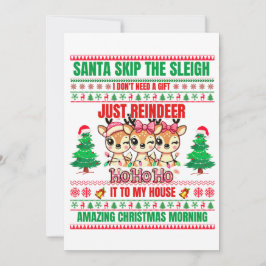 Jul-God jul för gift-renar Julkort