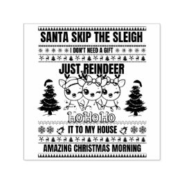 Jul-God jul för gift-renar Självfärgande Stämpel