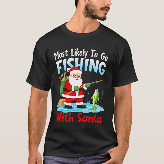 Jul God Jul För Present Fiske Tomte ( T Shirt (Framsida)