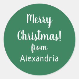 Jul God jul från Namn Grönt Runt Klistermärke