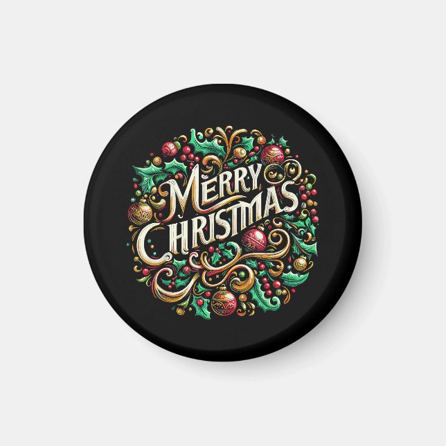 Jul God jul God Helgdag Cute Magnet (Framsidan)