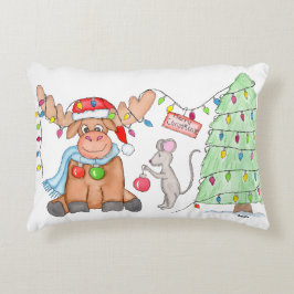Jul - God Jul-Moose! Prydnadskudde