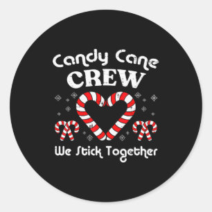 Jul Godis Cane Crew Håller ihop Xmas Kvinnor Runt Klistermärke