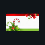 Jul Godis Pinne Postadress Etiketter Adressetikett<br><div class="desc">Jul Godisstav Etikettsmärken</div>