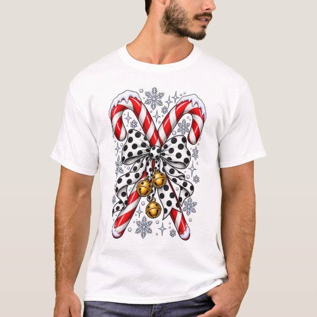 Jul Godisstavströja, Godisstav Jul T Shirt (Framsida)
