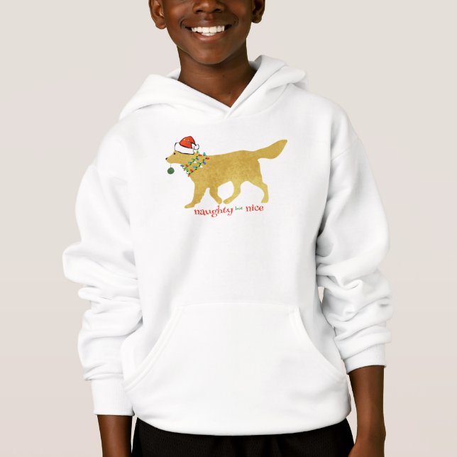 Jul: Gold Retriever Naughty, Nicepojkens T Shirt (Framsida)