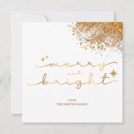 Jul Golden Glitter Inbjudningar