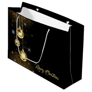Jul Golden Ornaments Shiny Stars Black