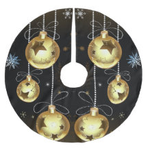 Jul Golden Ornaments Shiny Stars Black