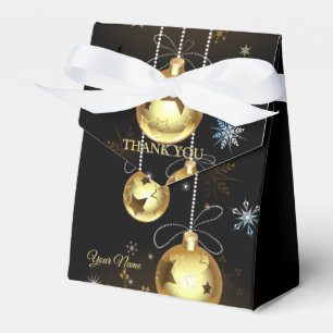 Jul Golden Ornaments Shiny Stars Black Presentaskar