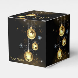 Jul Golden Ornaments Shiny Stars Black Presentaskar