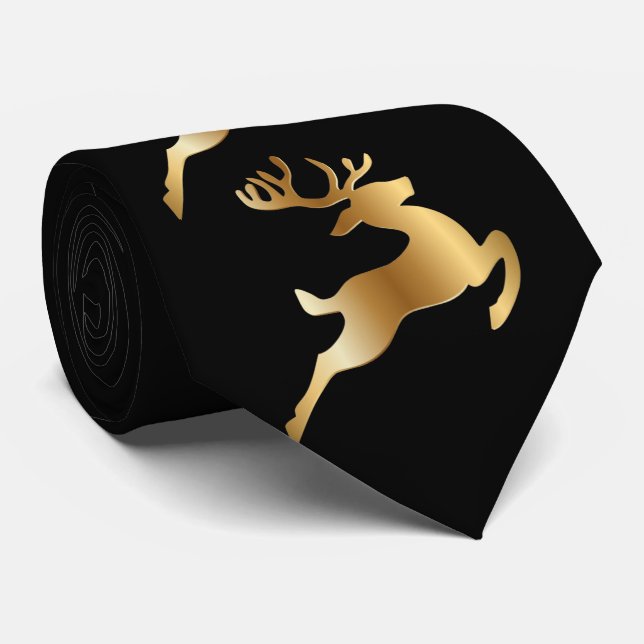 Jul Golden Reindeer Black-Helgdagar Slips (Rullad)