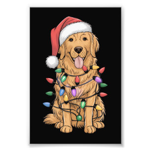 Jul Golden Retriever Hund älskare Gift Mamma Pappa Fototryck