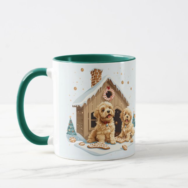 Jul Golden Retriever Hundar Gingerbröd House Mugg (Vänster)