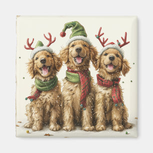 Jul Golden Retriever Hundar Magnet
