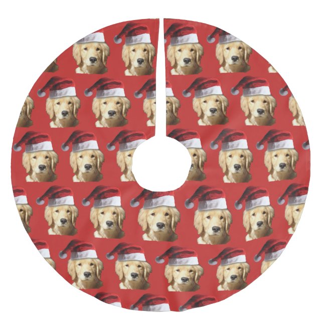 Jul Golden Retriever Julgransmatta Borstad Polyester (Framsidan)