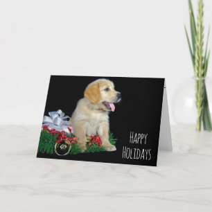 Jul Golden Retriever med Gift Helgkort