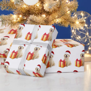 Jul Golden Retriever med Gift Presentpapper