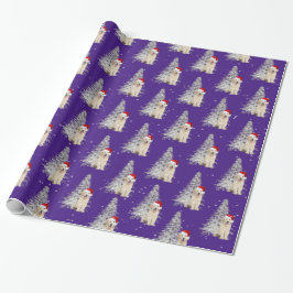 Jul Golden Retriever och Träd Presentpapper