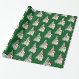 Jul Golden Retriever och Träd Presentpapper