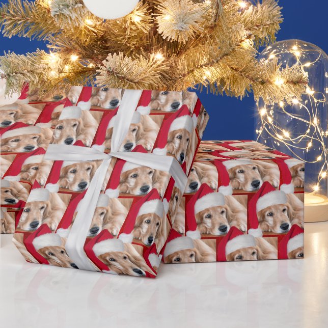 Jul Golden Retriever Presentpapper (Helgdagar)