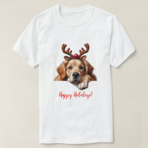 Jul Golden Retriever Reindeer