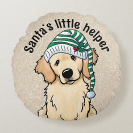 Jul Golden Retriever Rund Kudde