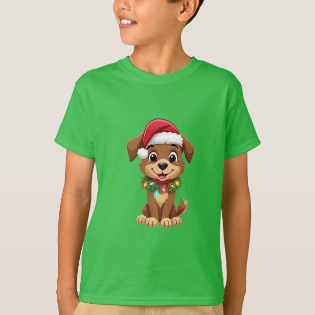 Jul Golden Retriever Shirt, Gott nytt år T Shirt (Framsida)
