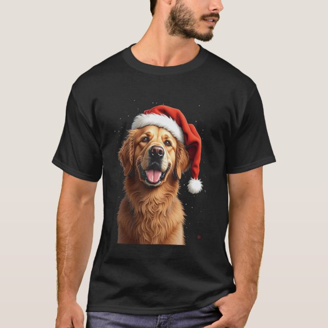 Jul Golden Retriever T Shirt (Framsida)