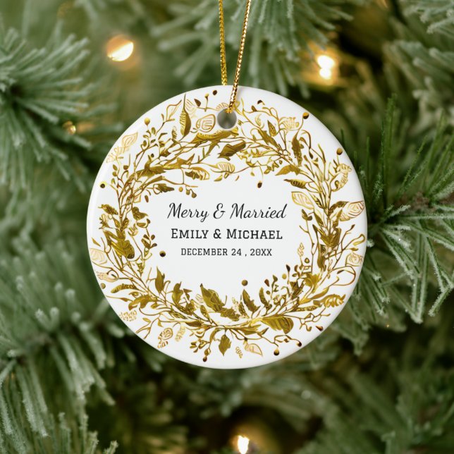 Jul Golden Wandin Ornament Wedding Favor (Träd)