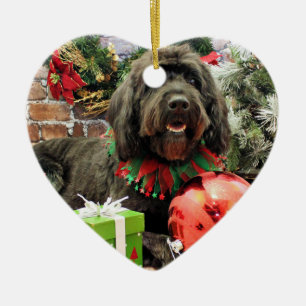 Jul - GoldenDoodle - holländare Julgransprydnad Keramik
