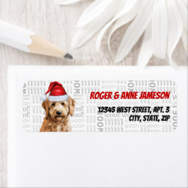 Jul Goldendoodle Hund älskare Returadress Etikett
