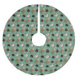 Jul Goldendoodle Hundar Julgransmatta Borstad Polyester