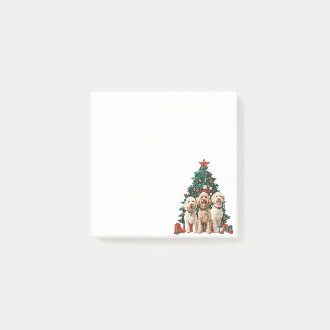 Jul Goldendoodle Hundar Post-it Block (Framsida)