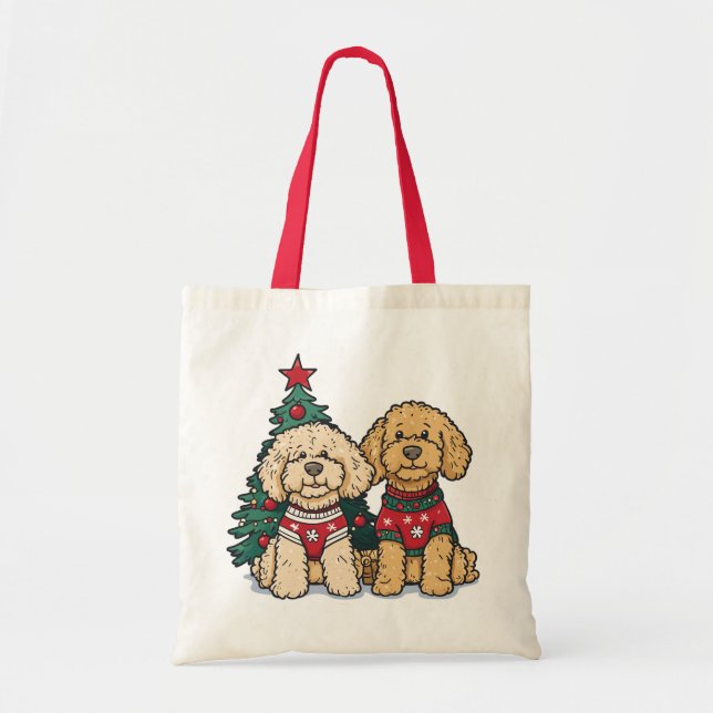 Jul Goldendoodle Hundar Tygkasse (Framsidan)