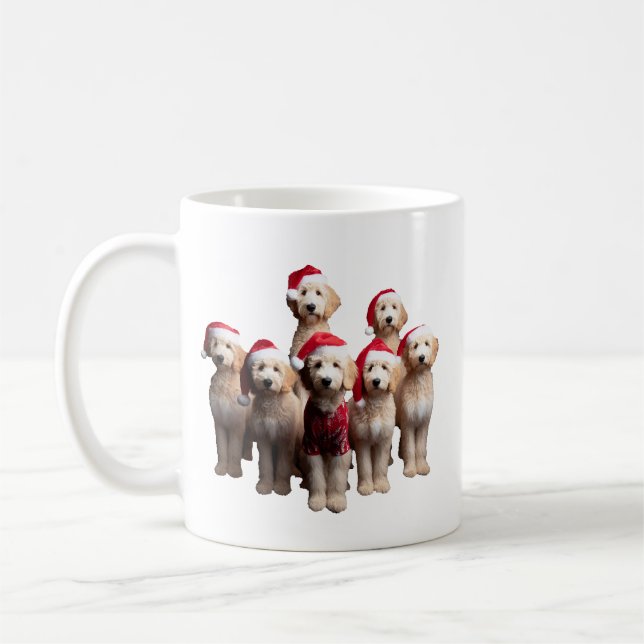 Jul Goldendoodle, Julafton Labour Hund Kaffemugg (Vänster)