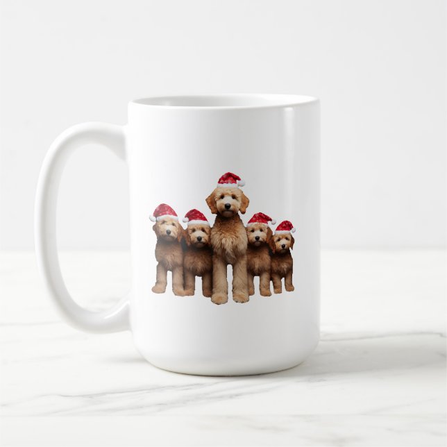 Jul Goldendoodle, Julafton Labradoodle Crew Kaffemugg (Vänster)