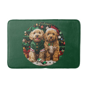 Jul Goldendoodle Puppy Hundar Badrumsmatta