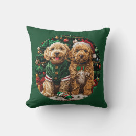 Jul Goldendoodle Puppy Hundar Kudde