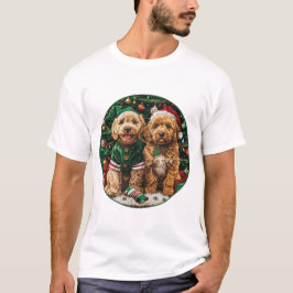 Jul Goldendoodle Puppy Hundar T Shirt