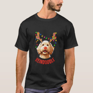 Jul Goldendoodle Reindeer Doodle Hund Reindoo T Shirt
