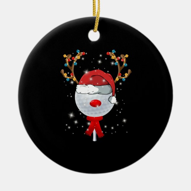Jul Golf Boll Julgransprydnad Keramik (Framsidan)
