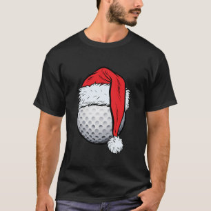 Jul Golf Boll Santa Hat Funny Sport Julafton Boy T Shirt