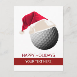 Jul golf Boll Santa Hatt postkort Helg Vykort