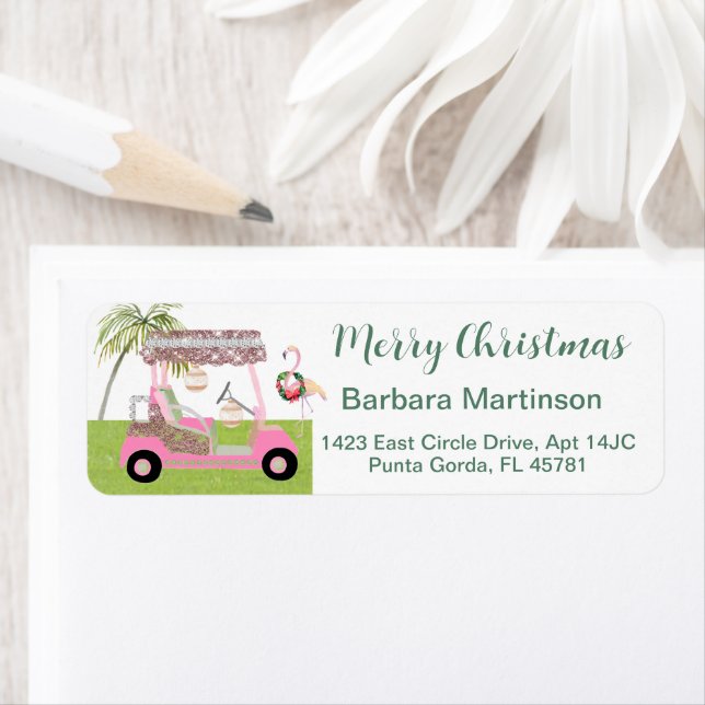 Jul Golf Dam Theme Returadress Returadress Etikett (Insitu)