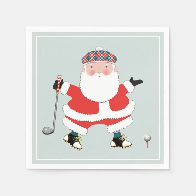 Jul Golf Party Pappersservett (Framsidan)