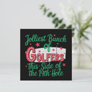 Jul Golf Rolig Julstämning Bland Golfare Julkort