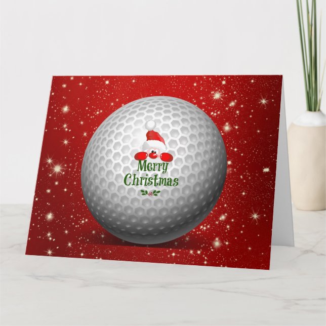 Jul Golf Santa Design Kort (Framsida)